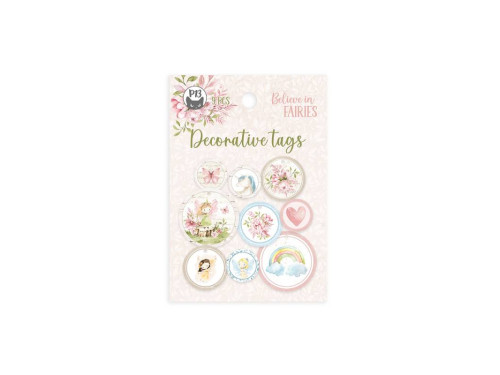 Decorative tag set - Piątek Trzynastego - Believe in Fairies 01, 9 pcs.