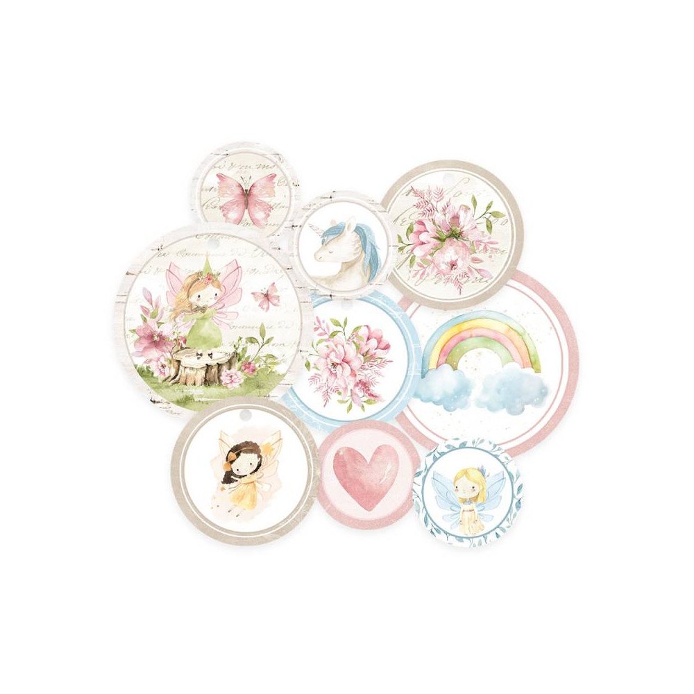Decorative tag set - Piątek Trzynastego - Believe in Fairies 01, 9 pcs.