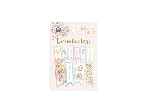 Decorative tag set - Piątek Trzynastego - Believe in Fairies 02, 10 pcs.