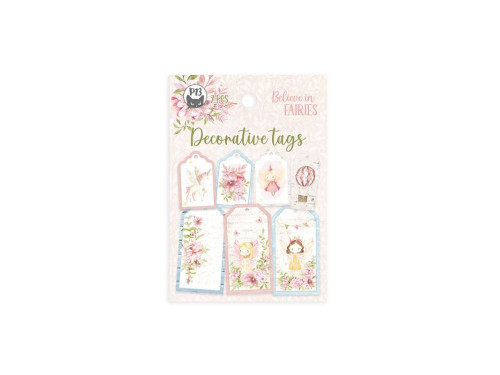 Decorative tag set - Piątek Trzynastego - Believe in Fairies 03, 7 pcs.