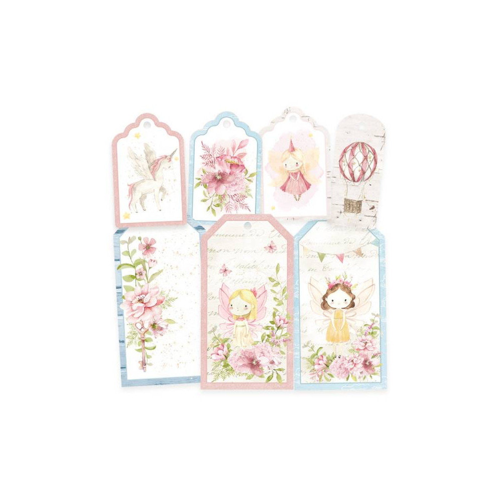 Decorative tag set - Piątek Trzynastego - Believe in Fairies 03, 7 pcs.