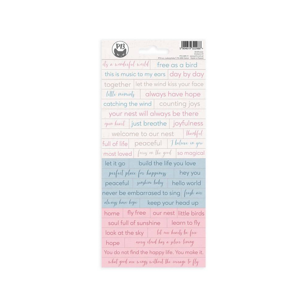 Set of stickers 10,5 x 22 cm - Piątek Trzynastego - Birdhouse 01