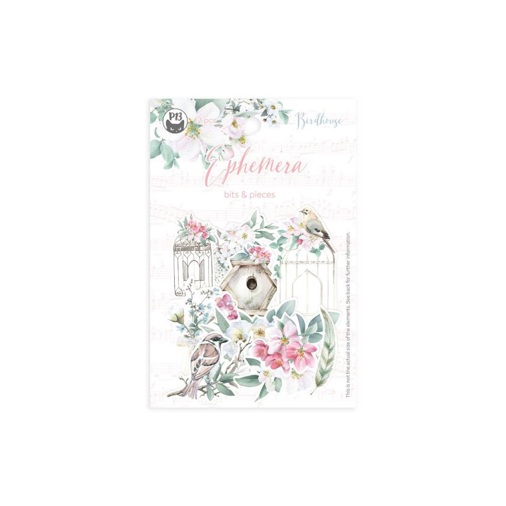 Ephemera bits & pieces - Piątek Trzynastego - Birdhouse, 12 pcs.