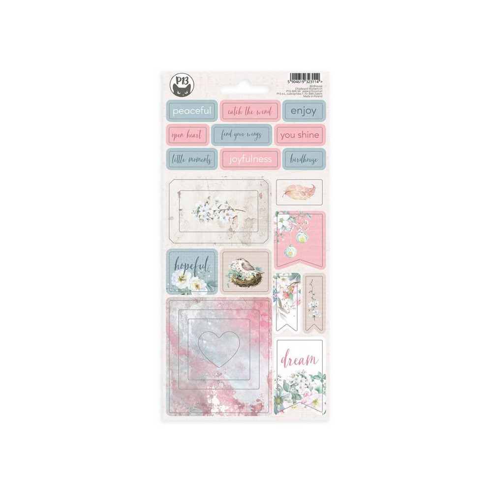 Set of cardboard stickers - Piątek Trzynastego - Birdhouse, 22 pcs.