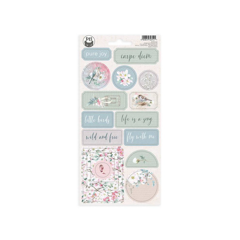 Set of cardboard stickers - Piątek Trzynastego - Birdhouse, 17 pcs.