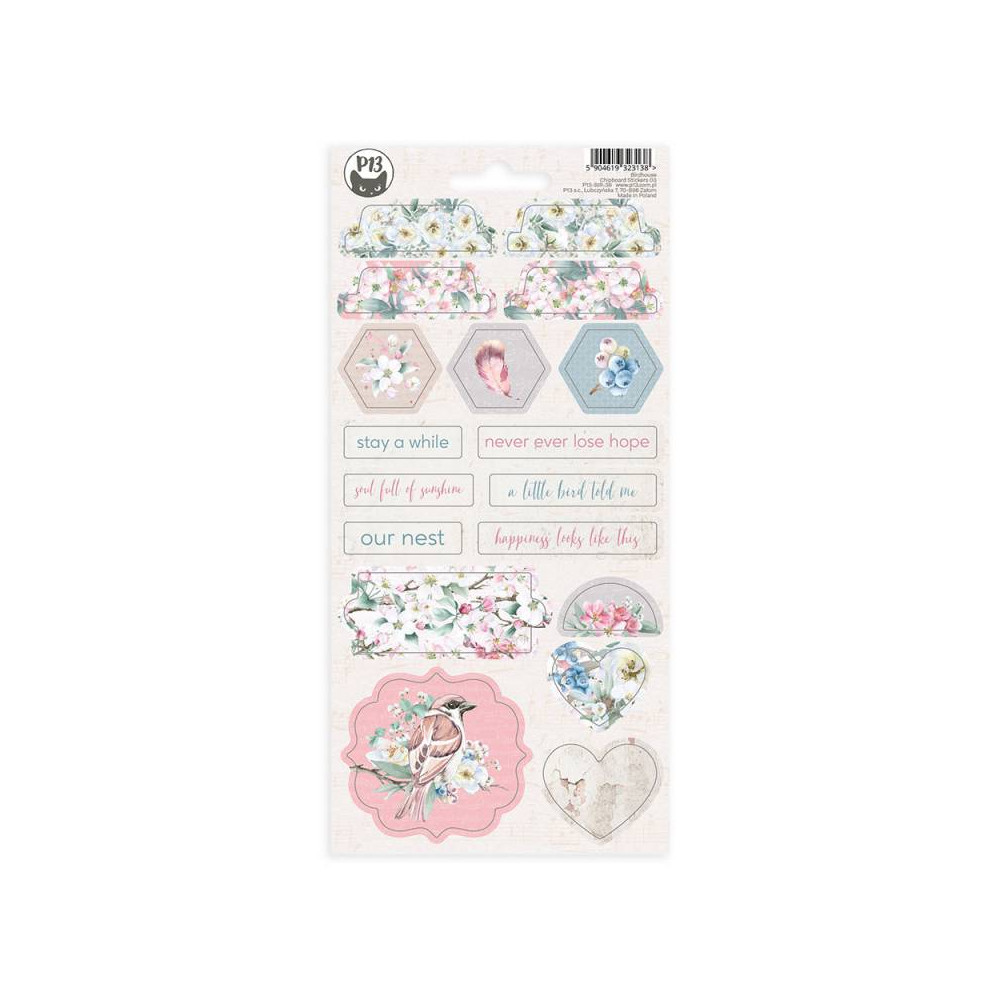 Zestaw naklejek tekturowych - Piątek Trzynastego - Birdhouse, 18 szt.