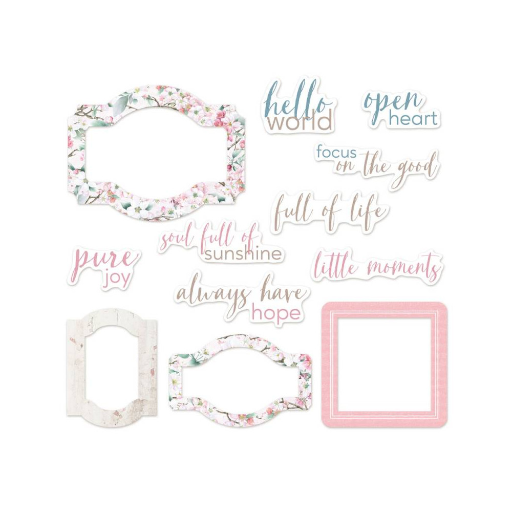 Ephemera Frames & Words - Piątek Trzynastego - Birdhouse, 12 pcs.