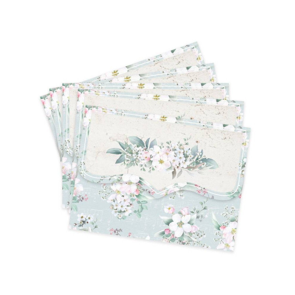 Set of mini envelopes 9 x 12 cm - Piątek Trzynastego - Birdhouse, 5 pcs.