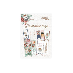 Decorative tags - Piątek Trzynastego - Coffee Break 02, 10 pcs.