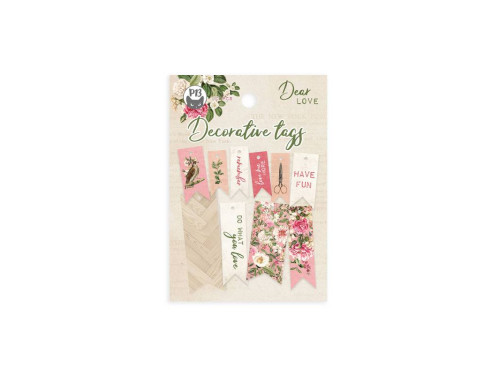 Decorative tags - Piątek Trzynastego - Dear Love 02, 10 pcs.