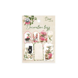 Decorative tags - Piątek Trzynastego - Dear Love 03, 7 pcs.