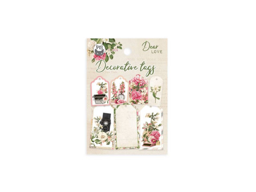 Decorative tags - Piątek Trzynastego - Dear Love 03, 7 pcs.