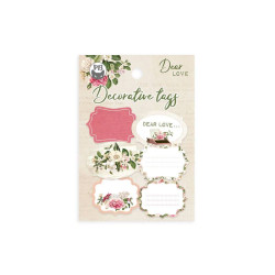 Decorative tags - Piątek Trzynastego - Dear Love 04, 6 pcs.