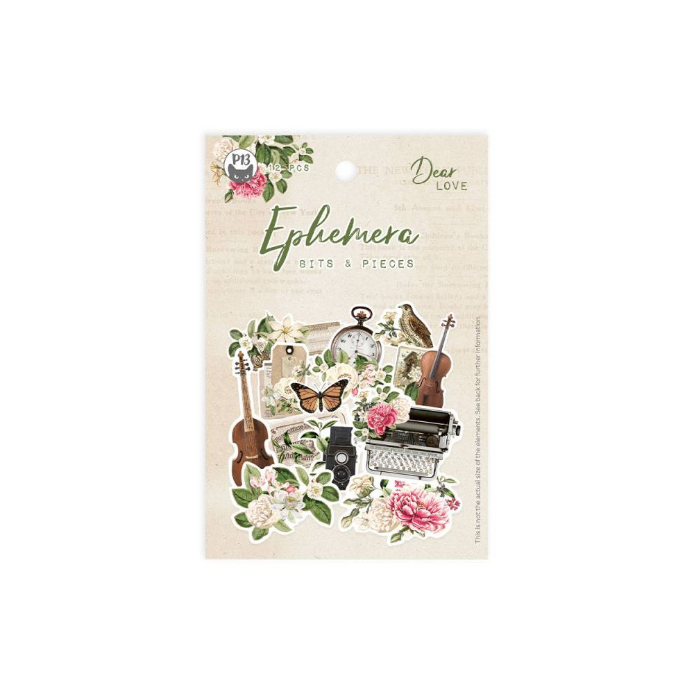 Zestaw elementów Ephemera - Piątek Trzynastego - Dear Love, 12 szt.
