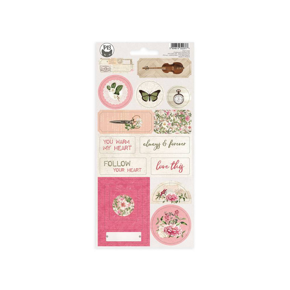 Set of cardboard stickers - Piątek Trzynastego - Dear Love 02