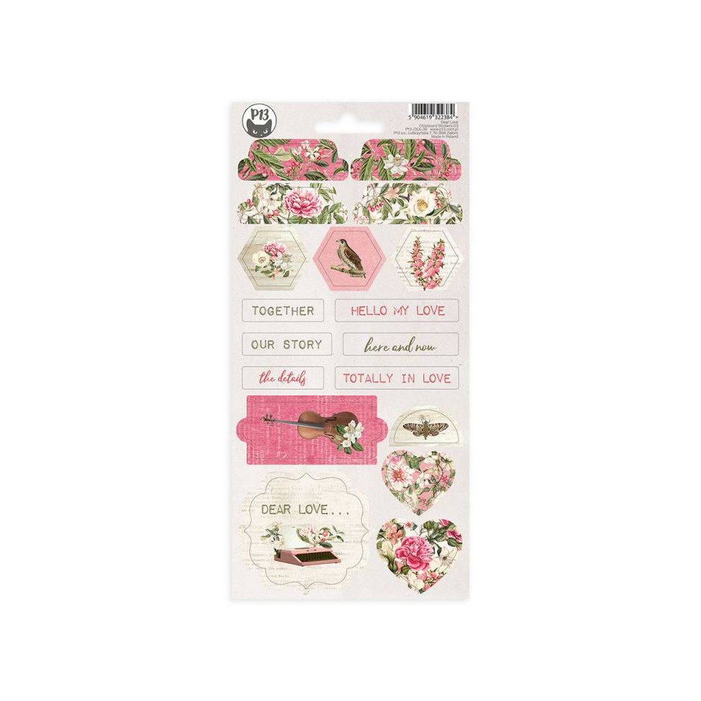 Set of cardboard stickers - Piątek Trzynastego - Dear Love 03
