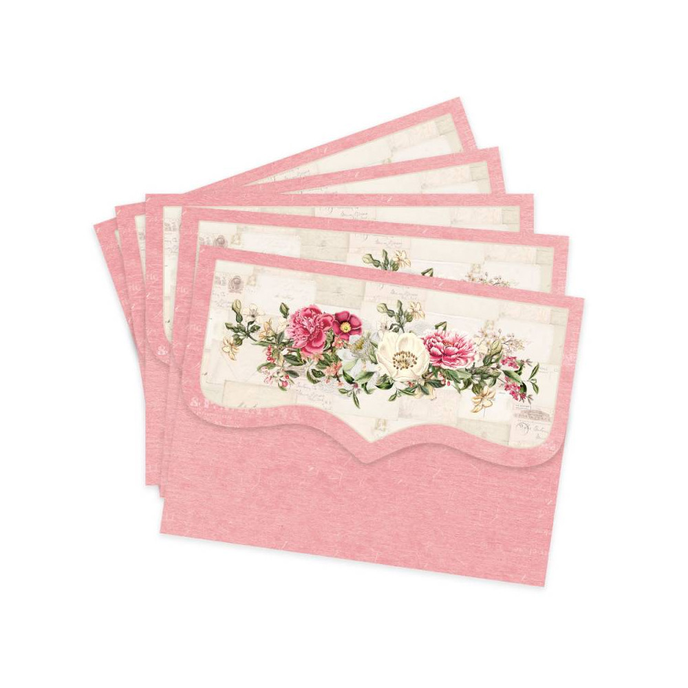 Set of mini envelopes 9 x 12 cm - Piątek Trzynastego - Dear Love, 5 pcs.