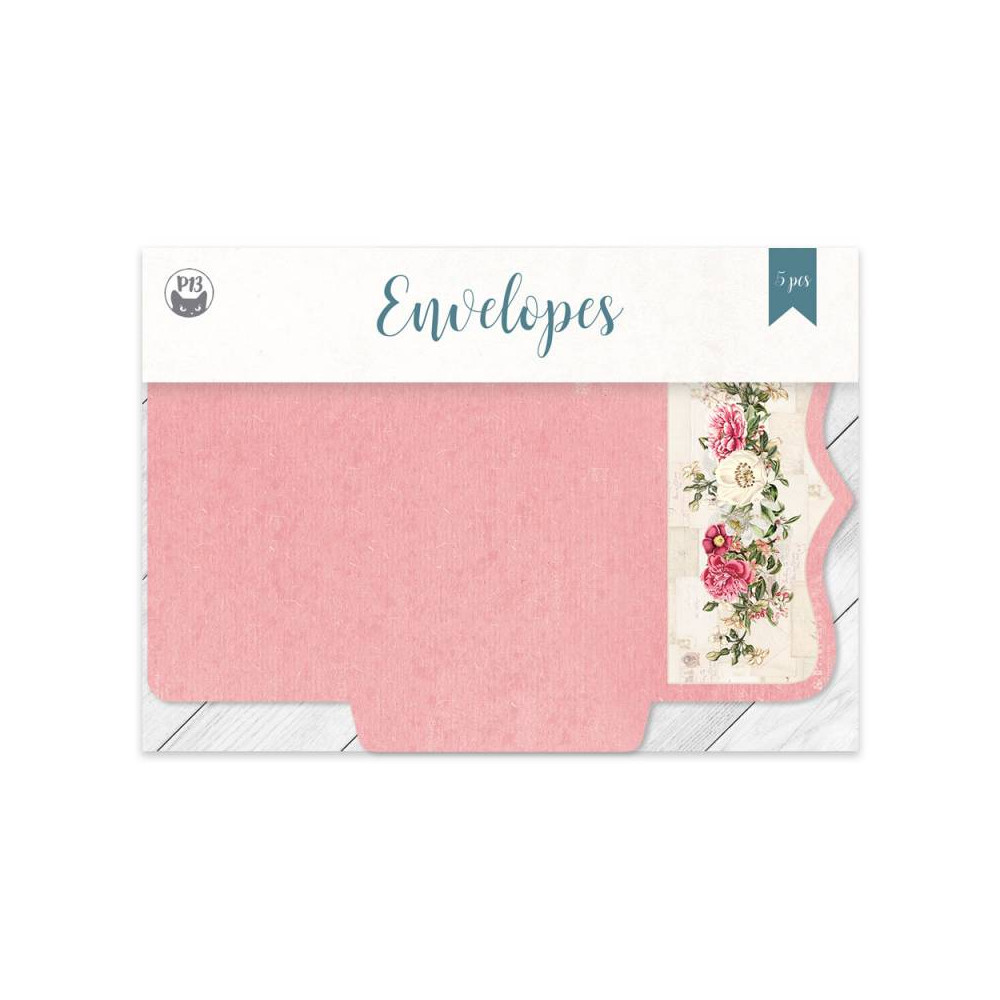 Set of mini envelopes 9 x 12 cm - Piątek Trzynastego - Dear Love, 5 pcs.