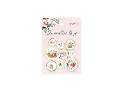 Tags set - Piątek Trzynastego - Flowerish 01, 9 pcs.