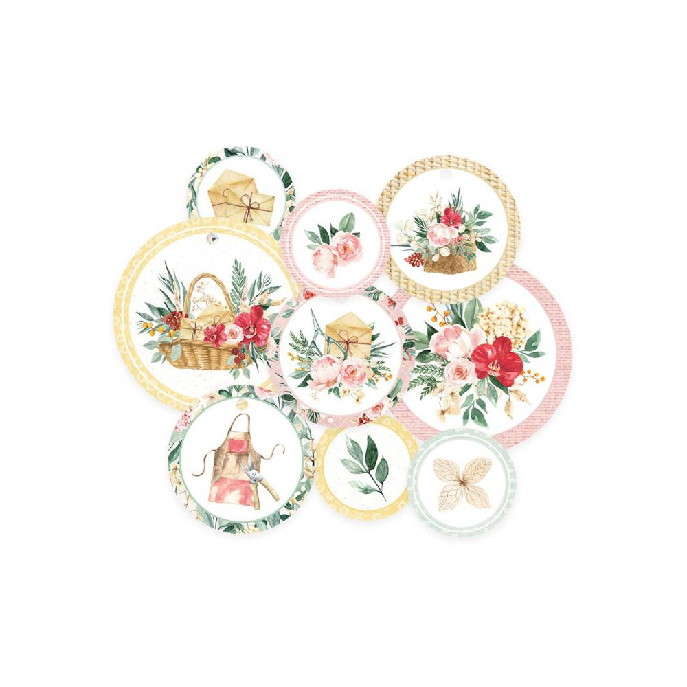 Tags set - Piątek Trzynastego - Flowerish 01, 9 pcs.