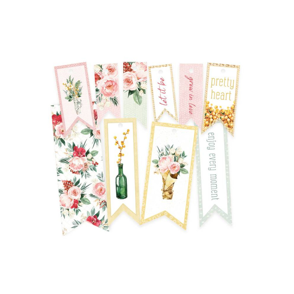 Tags set - Piątek Trzynastego - Flowerish 02, 10 pcs.