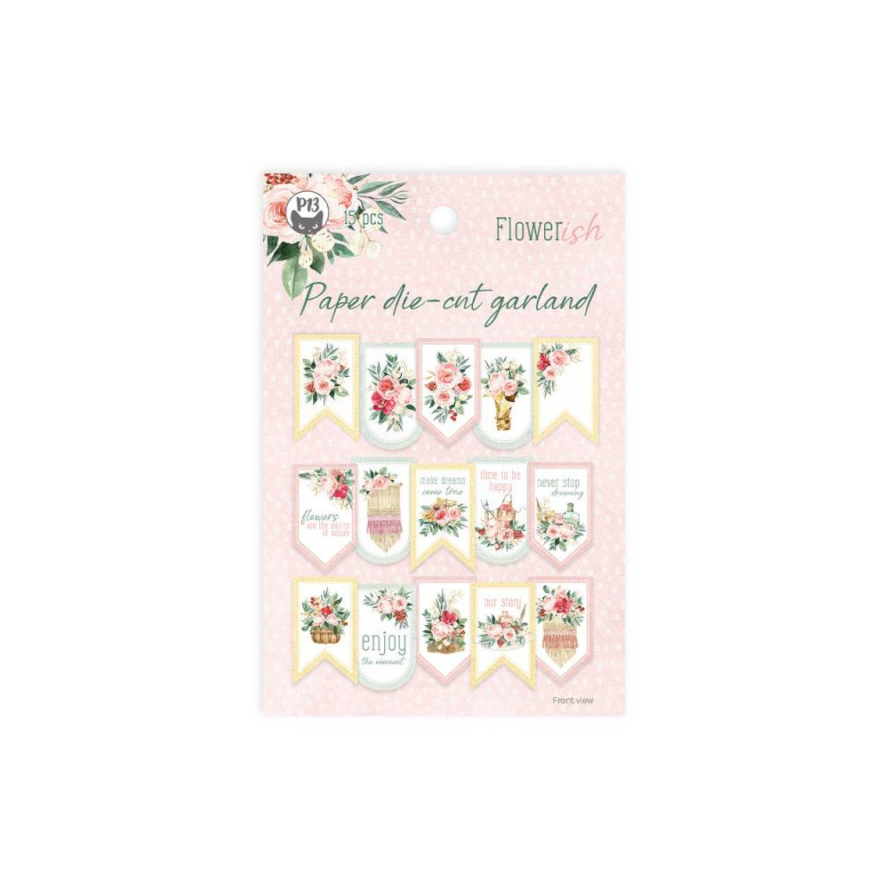 Banerek papierowy - Piątek Trzynastego - Flowerish