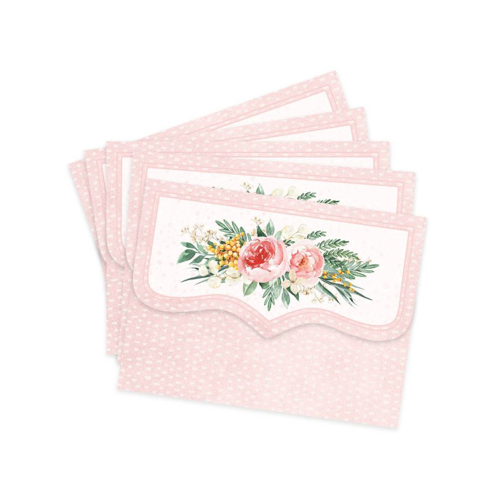 Set of mini envelopes 9 x 12 cm - Piątek Trzynastego - Flowerish, 5 pcs.