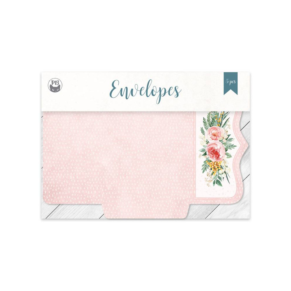 Set of mini envelopes 9 x 12 cm - Piątek Trzynastego - Flowerish, 5 pcs.