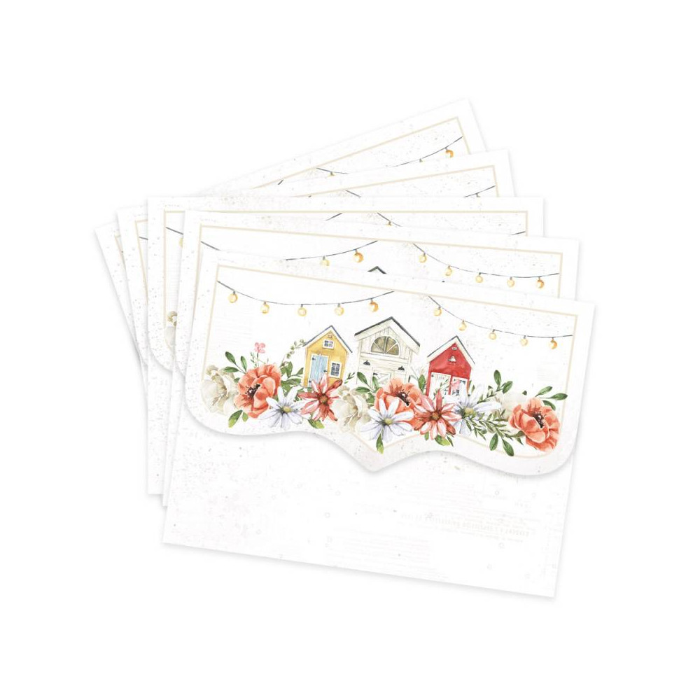 Set of mini envelopes 9 x 12 cm - Piątek Trzynastego - Farm Sweet Farm, 5 pcs.