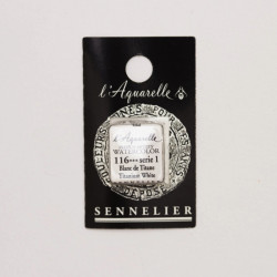 l’Aquarelle watercolor paint half pan - Sennelier - 116, Titanium White