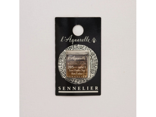 Farba akwarelowa w półkostce l’Aquarelle - Sennelier - 205, Raw Umber