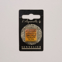 l’Aquarelle watercolor paint half pan - Sennelier - 208, Raw Sienna