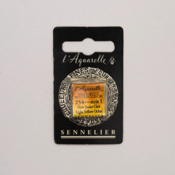 l’Aquarelle watercolor paint half pan - Sennelier - 254, Light Yellow Ochre