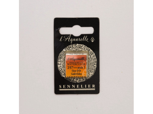 Farba akwarelowa w półkostce l’Aquarelle - Sennelier - 257, Gold Ochre