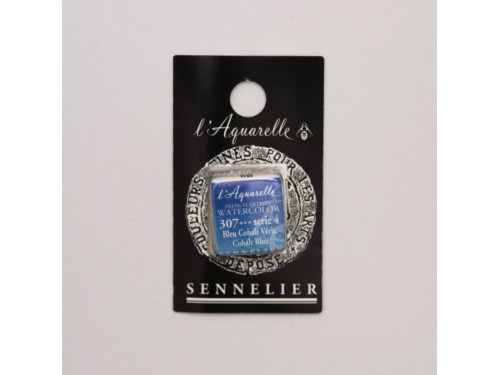 l’Aquarelle watercolor paint half pan - Sennelier - 307, Cobalt Blue