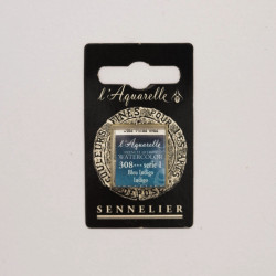 l’Aquarelle watercolor paint half pan - Sennelier - 308, Indigo