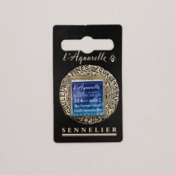 Farba akwarelowa w półkostce l’Aquarelle - Sennelier - 314, French Ultramarine Blue
