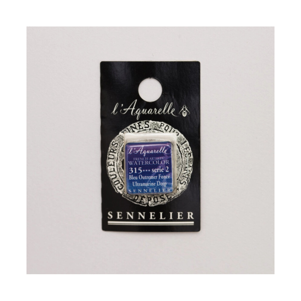 l’Aquarelle watercolor paint half pan - Sennelier - 315, Ultramarine Deep