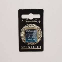 l’Aquarelle watercolor paint half pan - Sennelier - 318, Prussian Blue