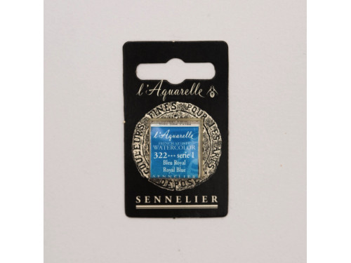 l’Aquarelle watercolor paint half pan - Sennelier - 322, Royal Blue