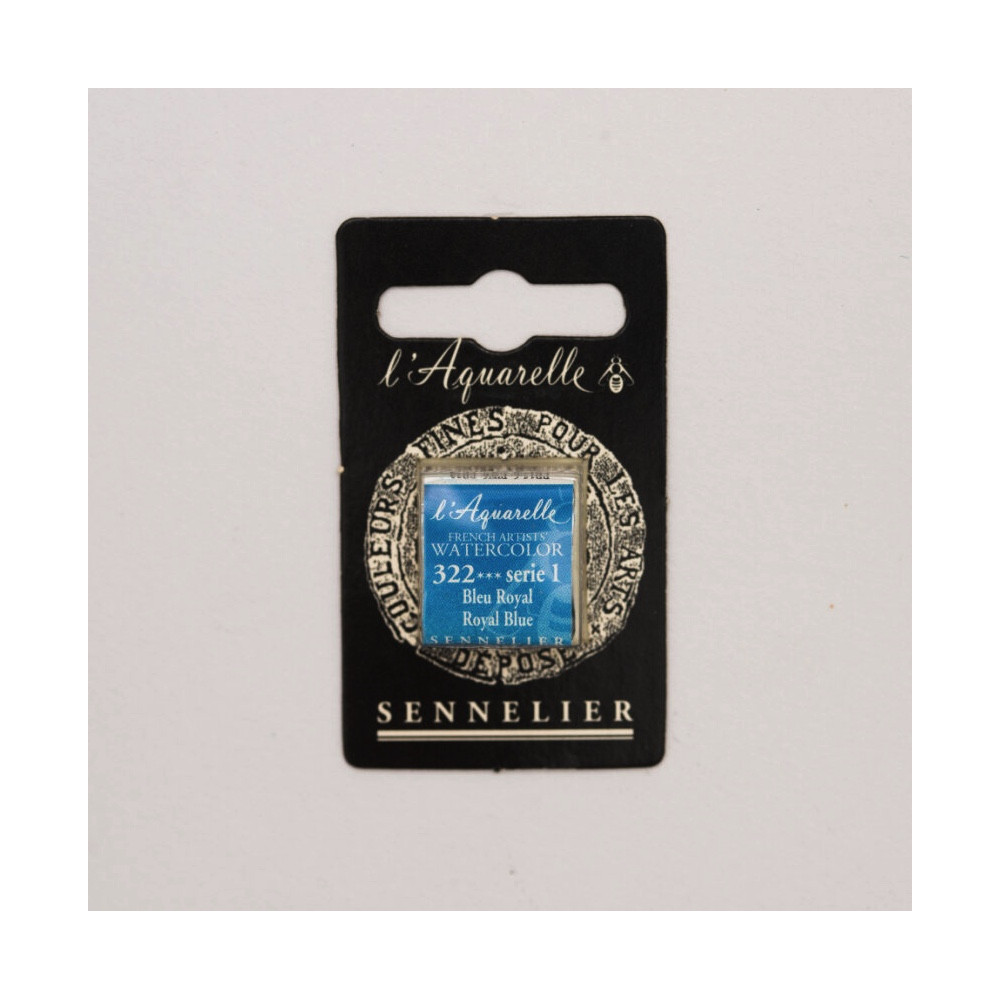 l’Aquarelle watercolor paint half pan - Sennelier - 322, Royal Blue