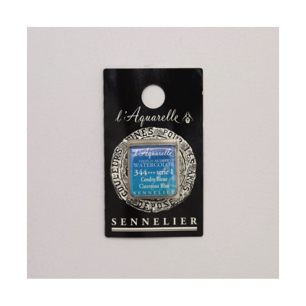 l’Aquarelle watercolor paint half pan - Sennelier - 344, Cinereous Blue