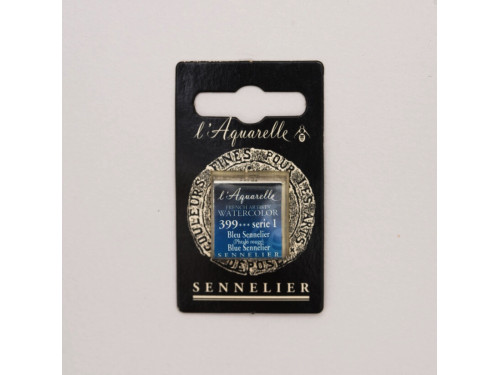 l’Aquarelle watercolor paint half pan - Sennelier - 399, Blue Sennelier