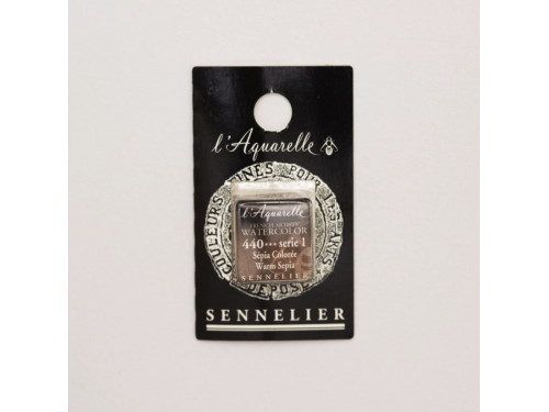 l’Aquarelle watercolor paint half pan - Sennelier - 440, Warm Sepia