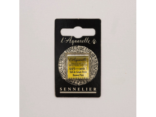 Farba akwarelowa w półkostce l’Aquarelle - Sennelier - 445, Brown Pink