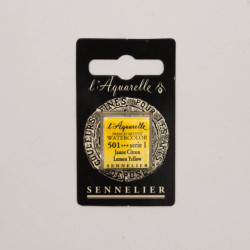 Farba akwarelowa w półkostce l’Aquarelle - Sennelier - 501, Lemon Yellow