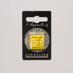l’Aquarelle watercolor paint half pan - Sennelier - 535, Cadmium Lemon Yellow