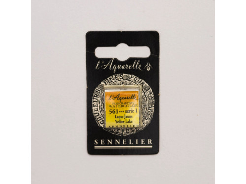 l’Aquarelle watercolor paint half pan - Sennelier - 561, Yellow Lake