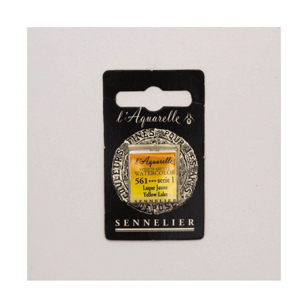 l’Aquarelle watercolor paint half pan - Sennelier - 561, Yellow Lake