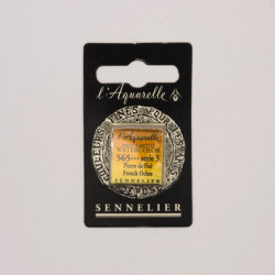 l’Aquarelle watercolor paint half pan - Sennelier - 565, French Ochre